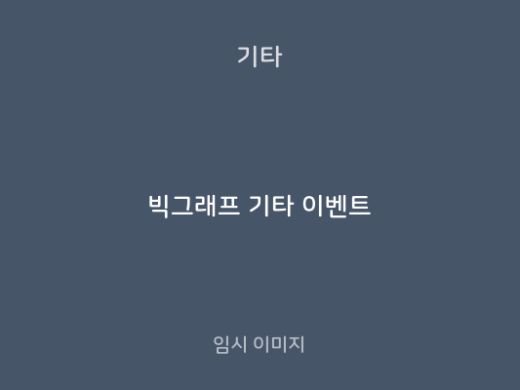 빅그래프 기타 이벤트